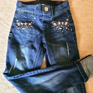 Girls size 8 slim jeweled jeggings